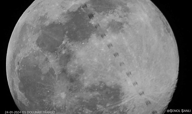 Dondurucu soğukta saatlerce bekledi, Gezeravcı'nın dolunay önünden geçişini fotoğrafladı