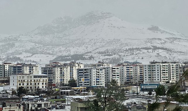 Ergani kar yağışı sonrası beyaza büründü