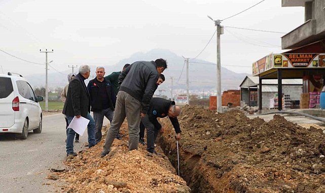 Ergani'de bazı mahallelere yeni içme suyu şebeke hattı