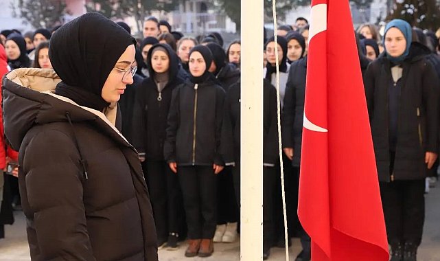 Erzincan'da şehitler için saygı duruşunda bulunuldu