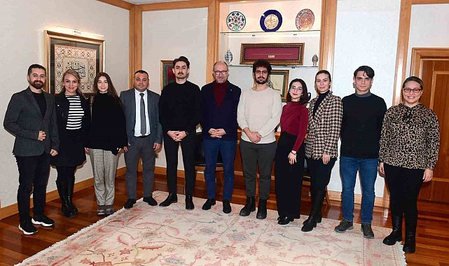 ES-AB'dan Rektör Erdal'a ziyarette bilgi paylaşımı yapıldı