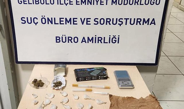 Gelibolu'da uyuşturucu operasyonunda 1 tutuklama