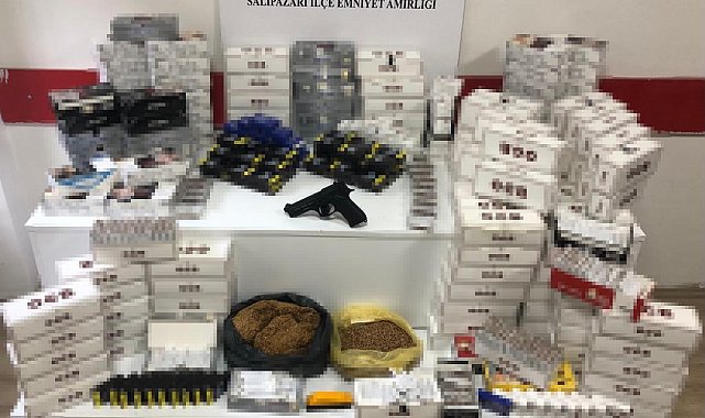Genel güvenliği tehlikeye düşüren şahsın ikametinde kaçak tütün mamulleri ele geçti