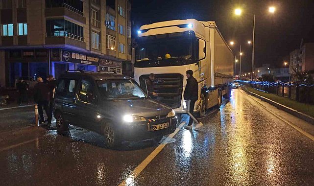Hafif ticari araç sürücüsü ölümden döndü