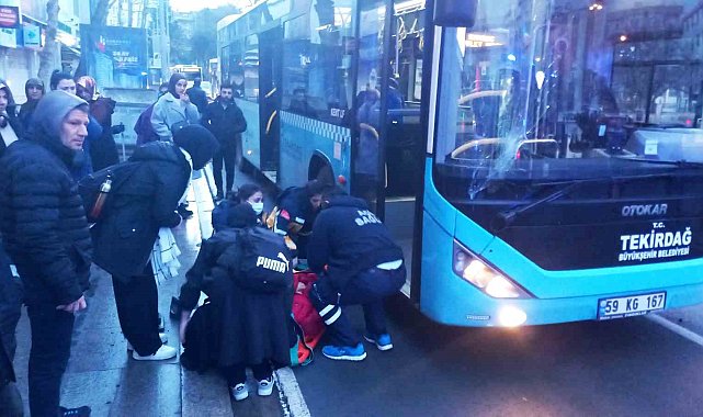 Halk otobüsünün yayaya çarptığı kaza kamerada