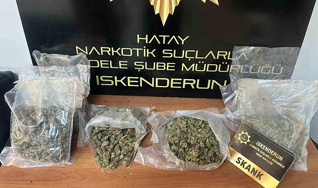 Hatay'da 9 kilo 300 gram skank ele geçirildi