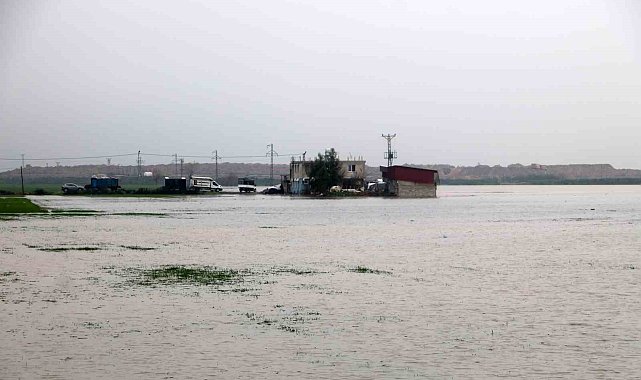Hatay'da aşırı yağışlarla birlikte Amik Ovası sular altında kaldı
