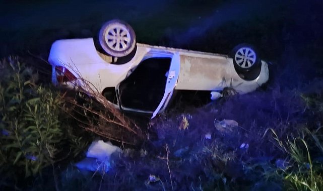 Hatay'da otomobil devrildi: 1 yaralı