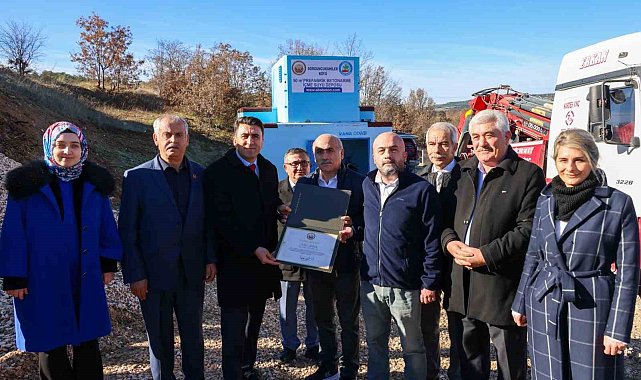 İçme suyu deposu montaj töreni