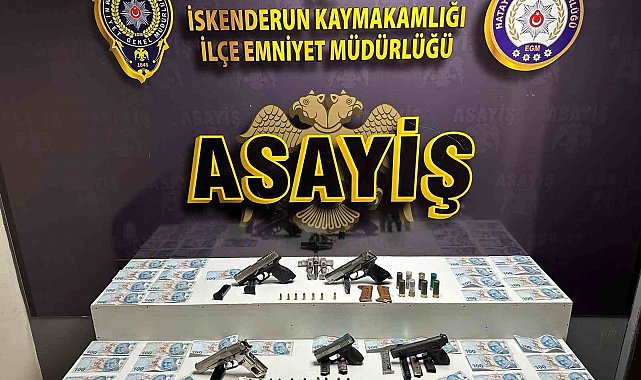 İskenderun'da uyuşturucu ve silah ticareti yapan şahıslara operasyon