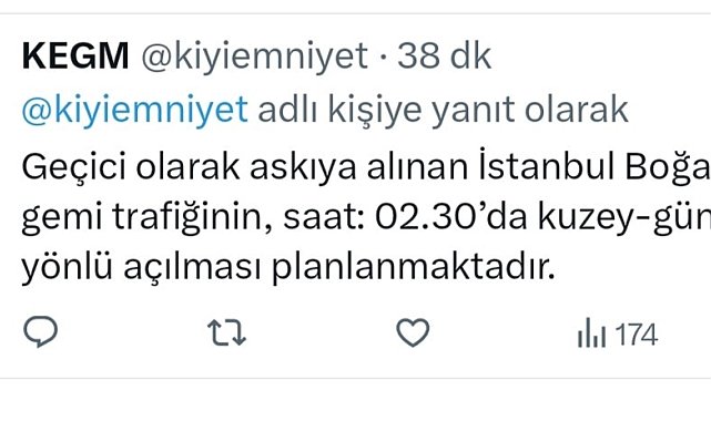 İstanbul Boğazı'nda arızalanan kargo gemisi Ahırkapı Demir Sahası'na çekildi