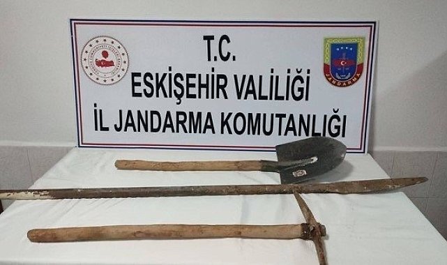 Jandarma ekiplerinden kaçak kazıya suçüstü