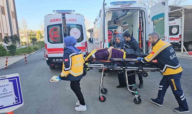 Kahta'da otomobil şarampole devrildi: 3 yaralı