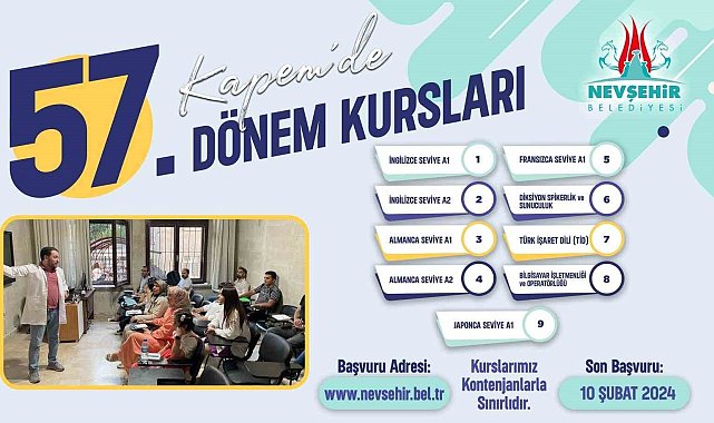 Kapem'de 57. dönem kursları için kayıtlar başladı