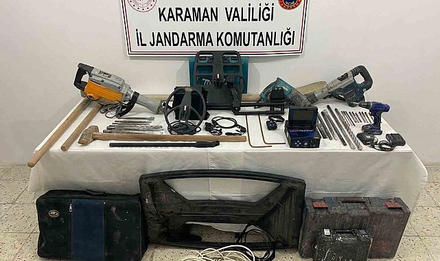 Karaman'da kaçak kazı yapan 5 kişi yakalandı