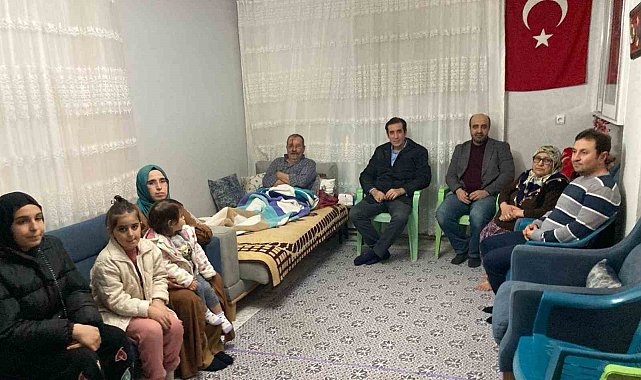 Kaymakamdan şehit babasına geçmiş olsun ziyareti