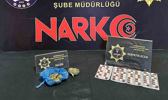 Kırıkkale'de uyuşturucuyla yalanan iki şüpheli gözaltına alındı
