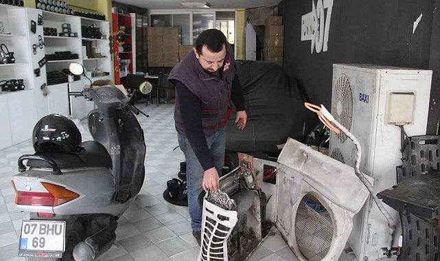 Kliması parçalanıp kabloları çalındı, yakaladığı şüpheliyi aynı akşam iş yerinin yakınında görünce geceyi güvenlik kamerası başında geçirdi