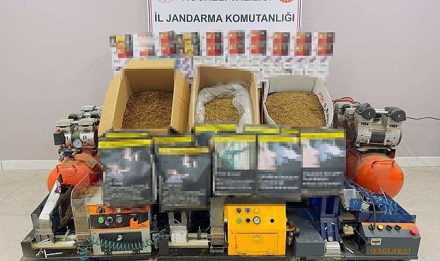 Kocaeli'de gümrük kaçağı 48 bin dolu ve boş makaron ele geçirildi