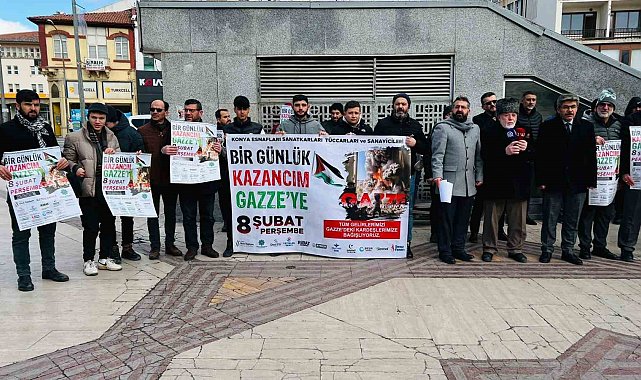 Konya esnafından "Bir Günlük Kazancım Gazze'ye" projesi