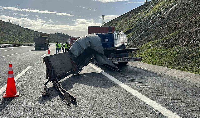 Kuzey Marmara Otoyolu'nda kaza sonrası kimyasal madde paniği
