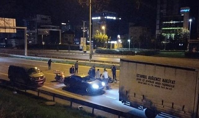 Maltepe'de motosiklet kazası: 1 yaralı