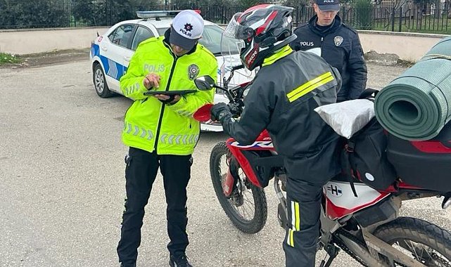 Manisa'da 25 motosiklet trafikten men edildi
