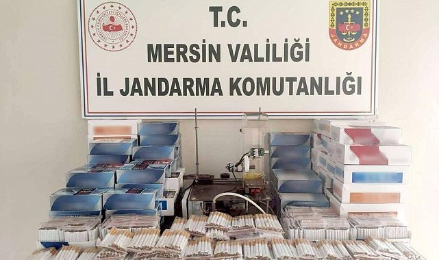 Mersin'de 100 bin kaçak makaron ele geçirildi