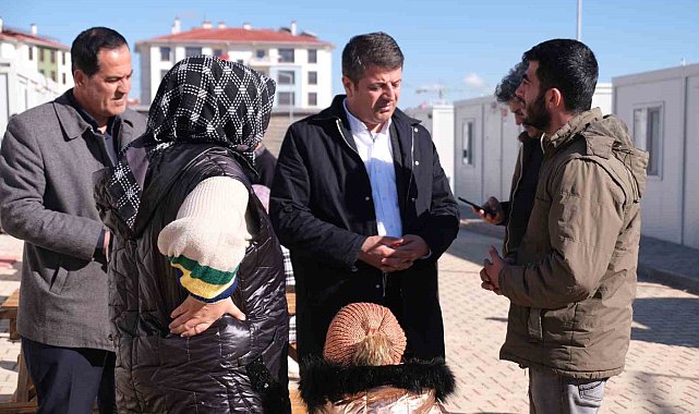 Milletvekili Tutdere, konut alanı ve konteyner kentte incelemede bulundu
