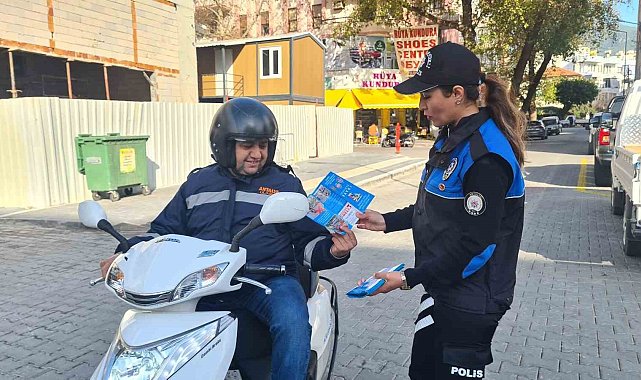 Motosiklet sürücülerine 'Trafik Kuralları Hayat Kurtarır' projesi anlatıldı
