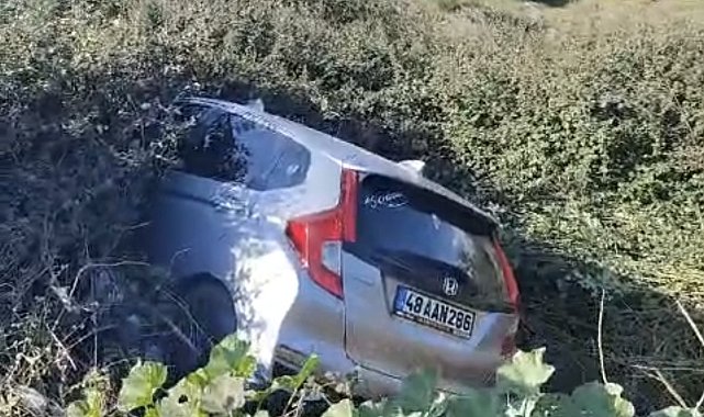 Muğla'da otomobil şarampole uçtu: 2 yaralı