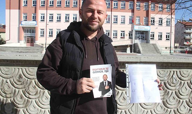 Muhtar seçilirse 5 yıllık maaşını okuluna bağışlayacak