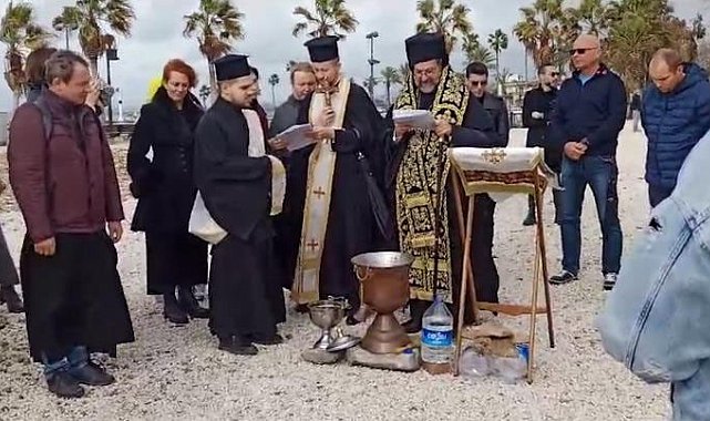 Ortodokslar, Side antik Kenti Abollon Tapınağı'nda Epifani Bayramı'nı kutladı