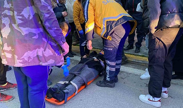 Otomobilin çarptığı kadın yaralandı