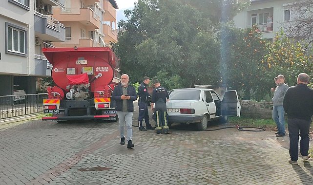 Park edip gittiği otomobilini geldiğinde yanarken buldu