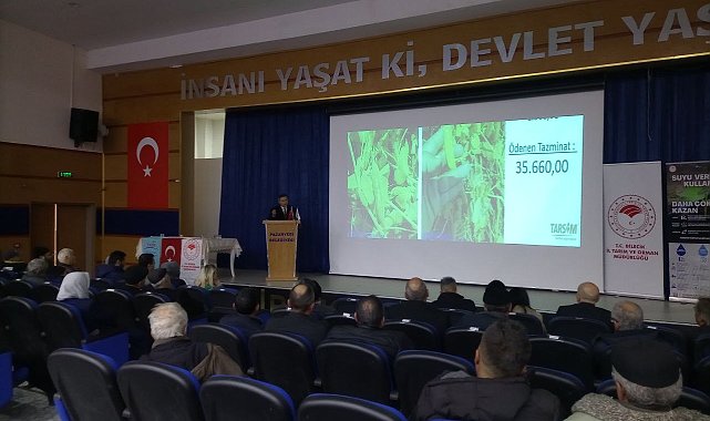 Pazaryeri'nde çiftçilere tarımsal desteklemeler anlatıldı