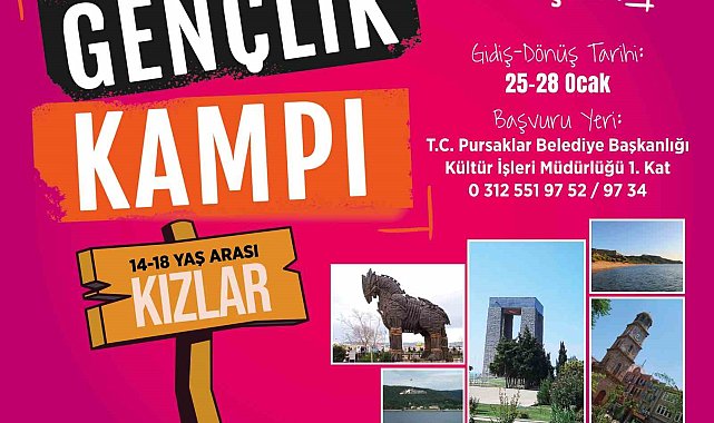 Pursaklar Belediyesi genç kızları Eceabat Gençlik Kampı'na gönderiyor