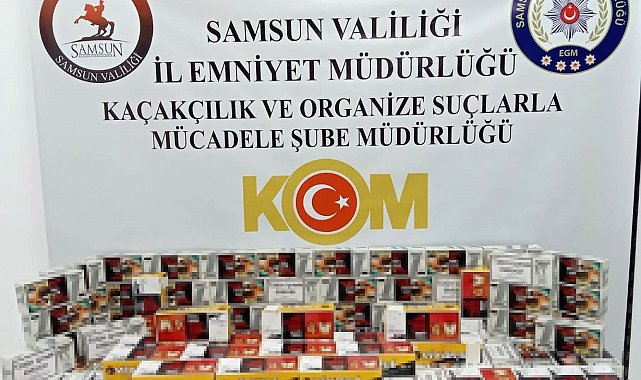 Samsun'da 22 bin 400 doldurulmuş makaron ele geçirildi