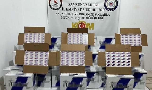 Samsun'da 320 bin boş makaron ele geçirildi