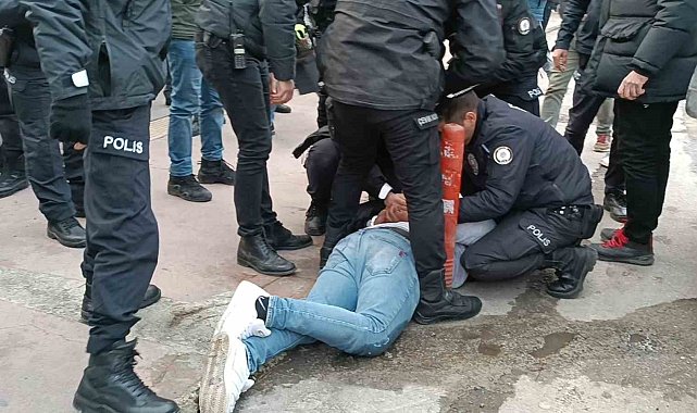 Samsun'da gergin anlar: 1 yaralı, 6 gözaltı