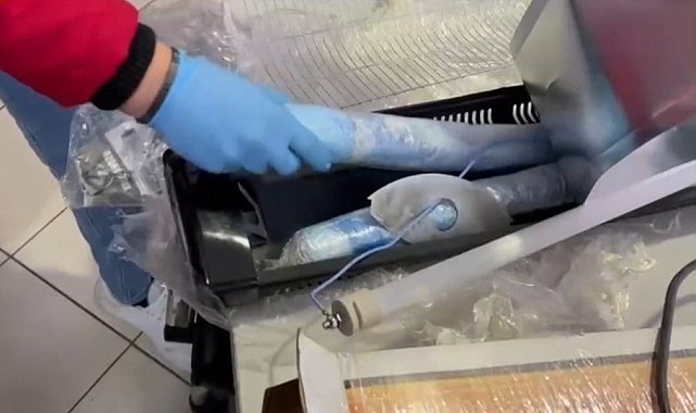 Samsun'da kargo ile gönderilen elektrikli ısıtıcının içinden 1 kilo metamfetamin çıktı: 2 gözaltı