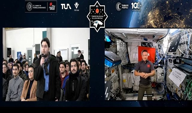 Samsun&#039;da üniversite öğrencileri, Astronot Alper Gezeravcı ile canlı söyleşi yaptı