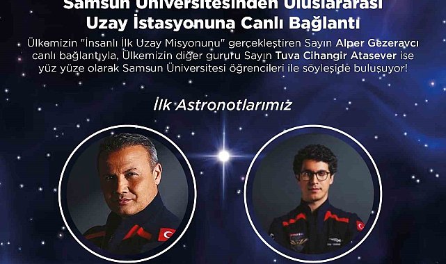Samsunlu öğrenciler Alper Gezeravcı ile canlı söyleşi yapacak