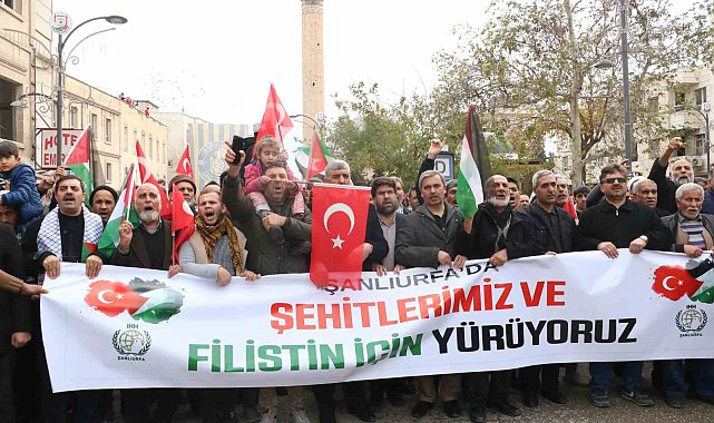 Şanlıurfalılar Filistin ve şehitler için ayağa kalktı