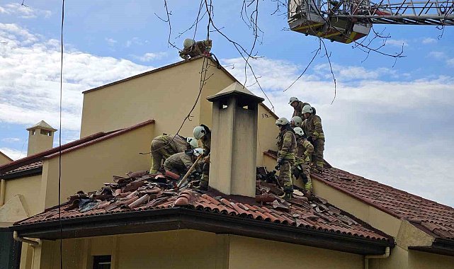 Sarıyer'de lüks villada çıkan yangın paniğe neden oldu
