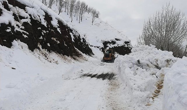 Sason'da kar kaplı yollar 3 gün sonra ulaşıma açıldı