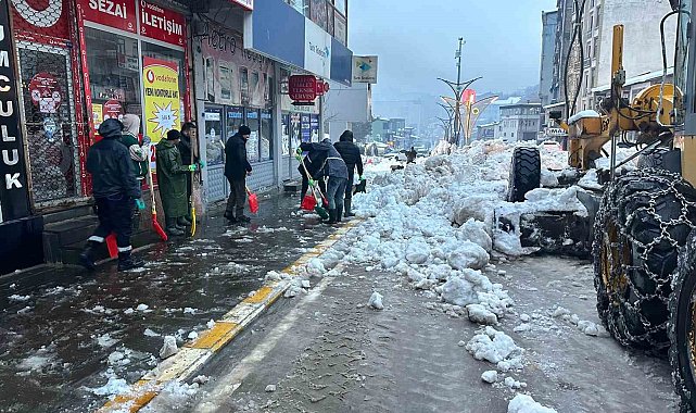 Şemdinli Belediyesinden kar mesaisi