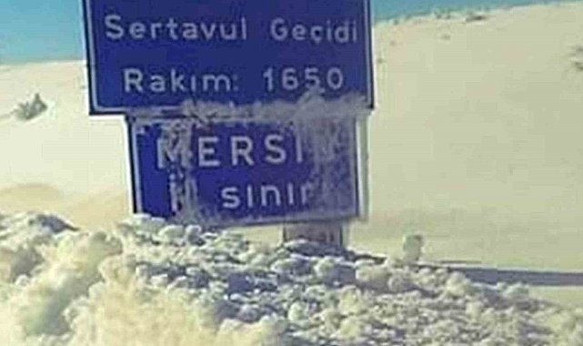 Sertavul Geçidi'nde kar lastiği olmayan araçların geçişine izin verilmiyor