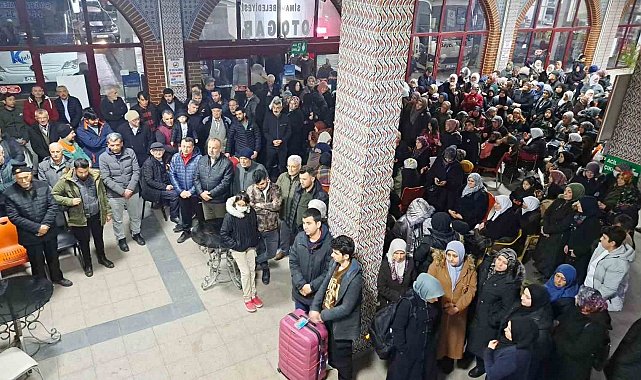 Simav'da 35 umreci dualarla kutsal topraklara uğurlandı