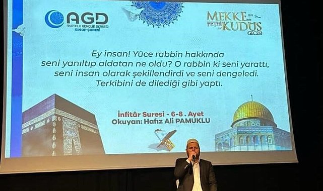Sinop'ta Mekke'nin Fethi ve Kudüs Gecesi programı düzenlendi